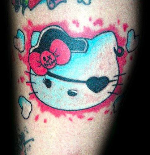 hello kitty tattoos with stars. hello kitty tattoos with